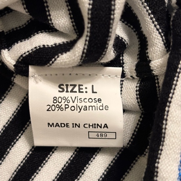 Stylish Black and Blue Striped Women's Blouse - Picture 3 of 8